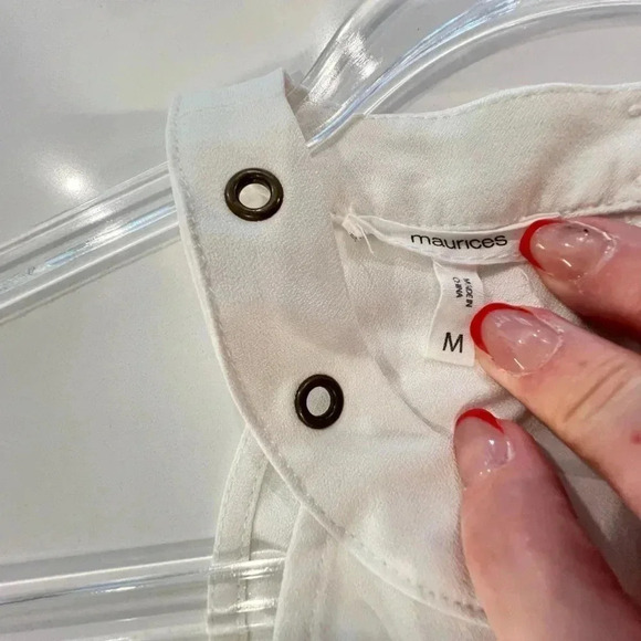 Maurices White Sleeveless Top with Gold Rivets - Picture 8 of 8